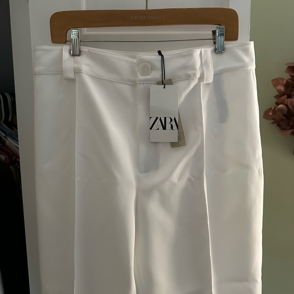 Zara NWT white front seam pants, size XL - Picture 1 of 7